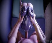 League of Legends LOL KDA Evelynn cowgirl blowjob by Monarchnsfw (animation with sound) 3D Hentai Porn SFM from 3d league of legends cum inside