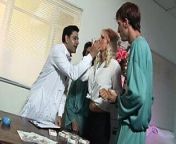 Blondie Gets Gangbanged By Kinky Doctor And Two Male Nurses from doctor and nurses sex video