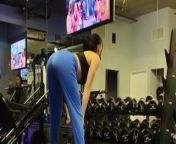 Ariel Winter lifting a weight and dancing in the gym from non lifted