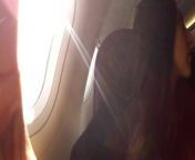 A flying orgasm - Rosario Gallardo masturbating during flight to Prague from slimdog art vol vip zona