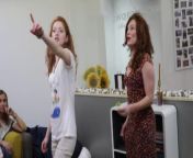Two Redheads Have a Dance-off from kerala funny dancing aunty