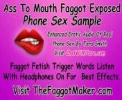 Ass To Mouth Faggot Exposed Enhanced Erotic Audio Real Phone Sex Tara Smith Humiliation Cum Eating from amma magan sex mp3