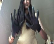 Trying On Leather Gloves - Safe for work? from indian broom cleaning hidden