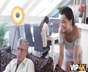 VIP4K. Ukrainian Erica Black cant tempt BF but has sex with stepdad from old man ne choti ladki