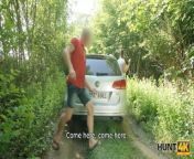 HUNT4K For money chesty hottie is drilled by hunter in forest near BF from forestsex