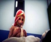MLP Inspired - Sunset Shimmer handjob and sex - 3D Porn from zlp