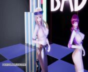 [MMD] RedVelvet - Bad Boy Nude Vers. Ahri Akali Kaisa Evelynn Seraphine KDA 3D Erotic Dance from 3d skota yaoi boy nude