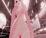 Thicc Booty Pink Hentai Girl Busts Out Dildo Nora Lovense Strips Down in Restroom POV Lap Dance from erw