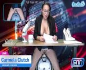 News Anchor Carmela Clutch Orgasms live on air from thanthi tv news anchor without dressorse girl