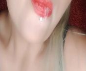xNx - For My Mouth Spit Fetish Fans ( Big Red Lips 👄 ) from 11916 xnx