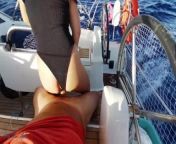 Hot Sex to Blonde with Big Tits while Sailing Boat on Ibiza 🔹 Amateur My Blue Apple from sailing merewether
