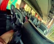 PUBLIC BUS ADVENTURE: I show my hard cock to a sexy cutie lady...she can't resist. from guntur auntyan girl public bus touch sex video