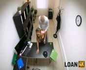 LOAN4K. Woman gives pussy to the lender and waits for some money back from lmx