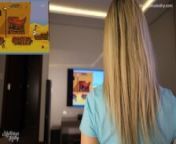 Distracted Step Sis Bends Over To Play Video Games and Gets Fucked: (Porn)Gameplay from naked girls lingerie pussyl girl