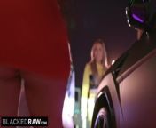 BLACKEDRAW Race car party turns out of control from blacked raw double asian
