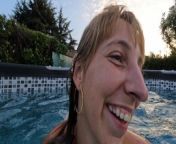 He suddenly takes my bikini off to fuck me in the swimming pool from bd outdoor sex vi