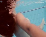Czech teen Sima in the public swimming pool nude from sima
