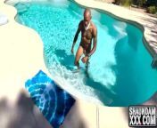 Asian Krystal Davis And Shaundam Doing Outdoor Pool Sex from faf du plessis xxx